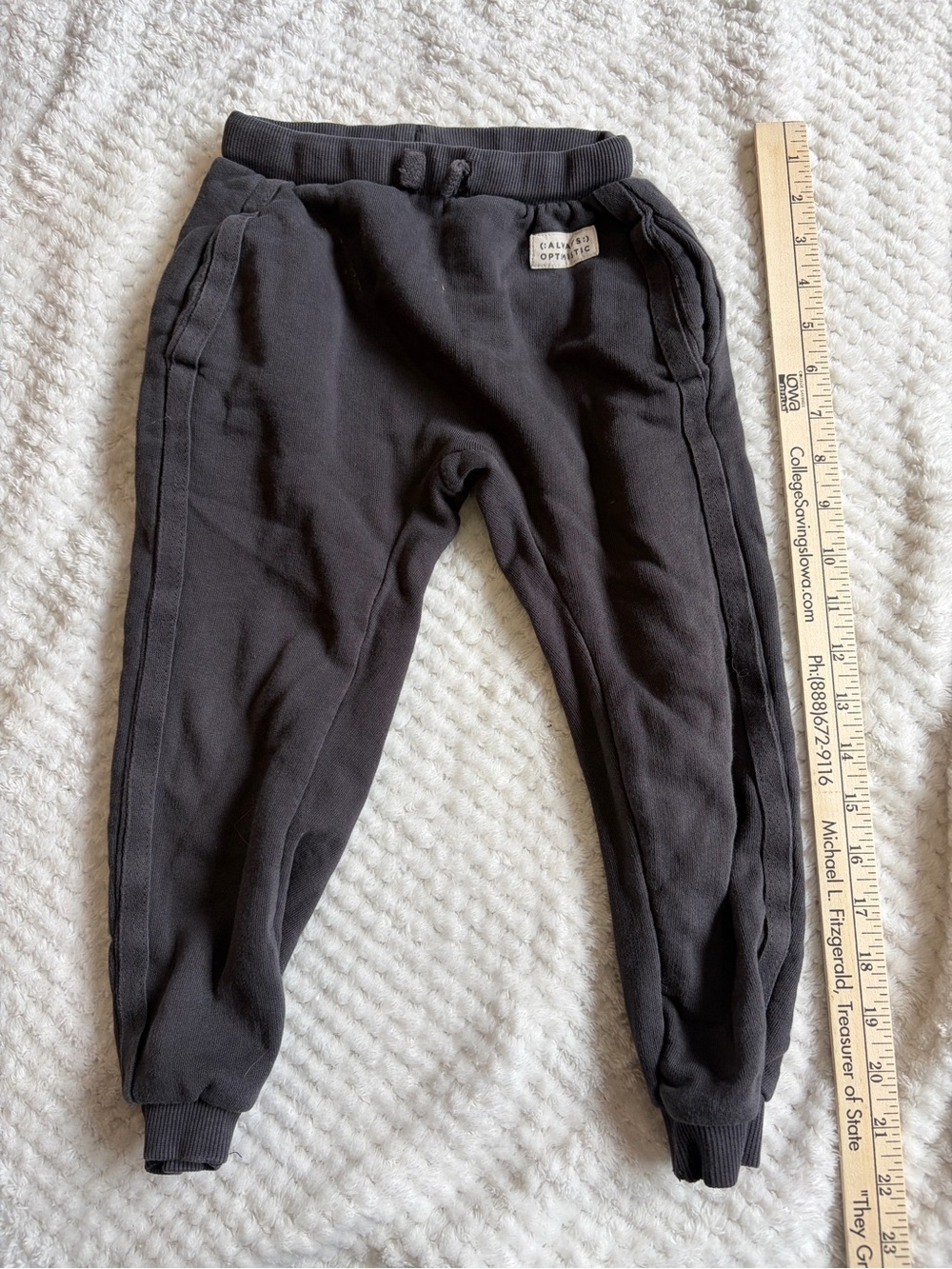 Zara Black Jogger Pants for Kids - Slim Ribbed Cuffs